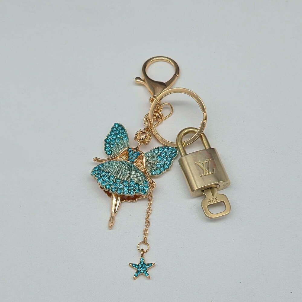 Authentic LV Gold Padlock 🔒Unbranded Fairy Keychain Charm for Louis Vuitton Bag